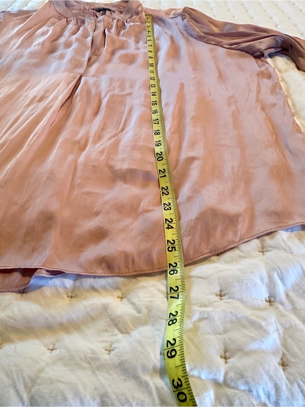 Nic & Zoe Rose Pink Satin Button Front Blouse 1X - Picture 6 of 12